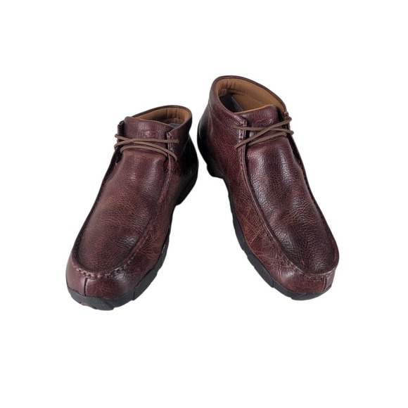Twisted X Mens 12 M Driving Mocs Brown Leather Chukka Shoes MDM0014 main image 6